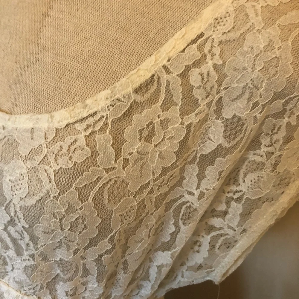 Free people lace coverup scoop neck empire waist coquette romantic